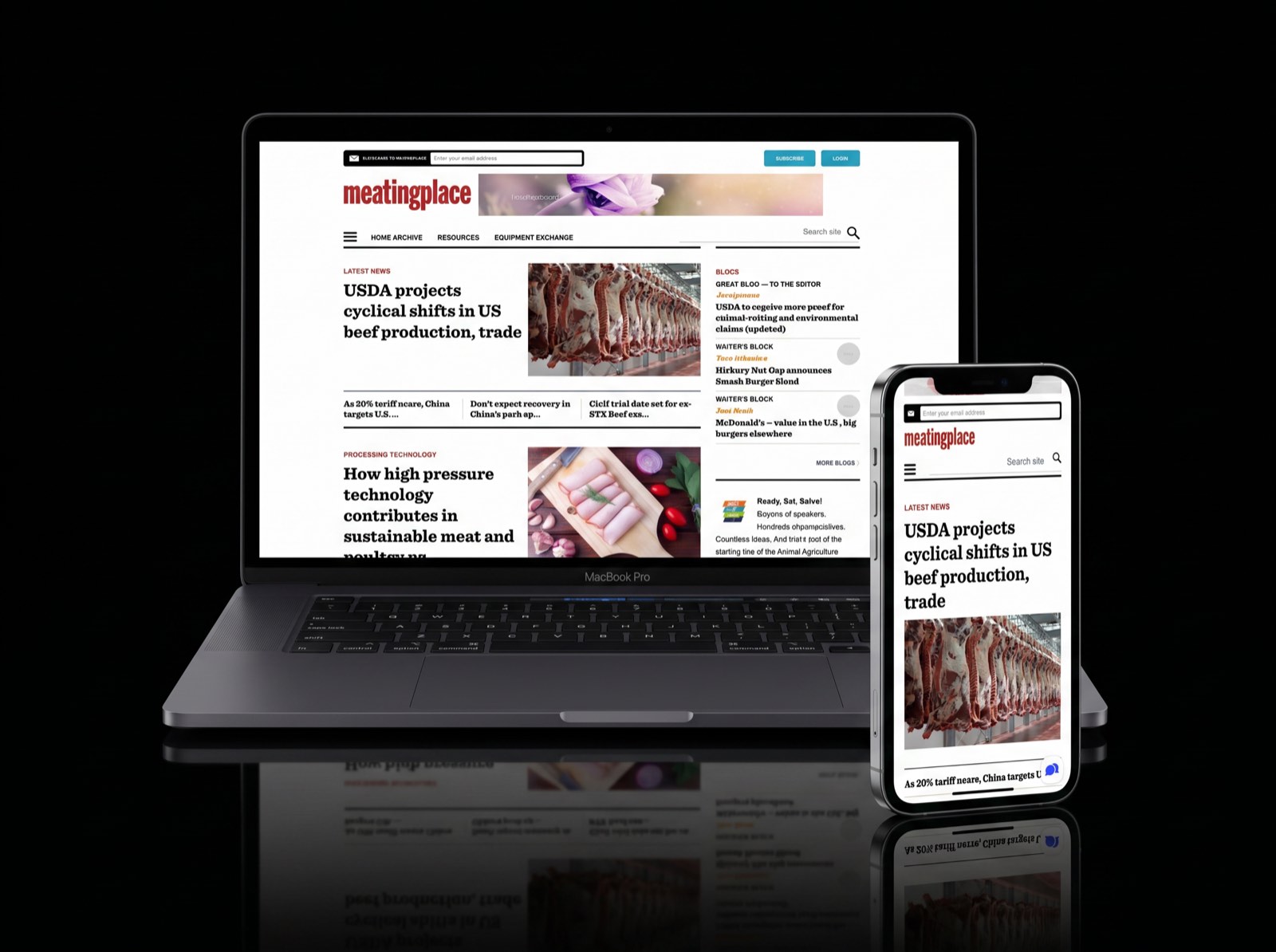 Meatingplace mobile experience